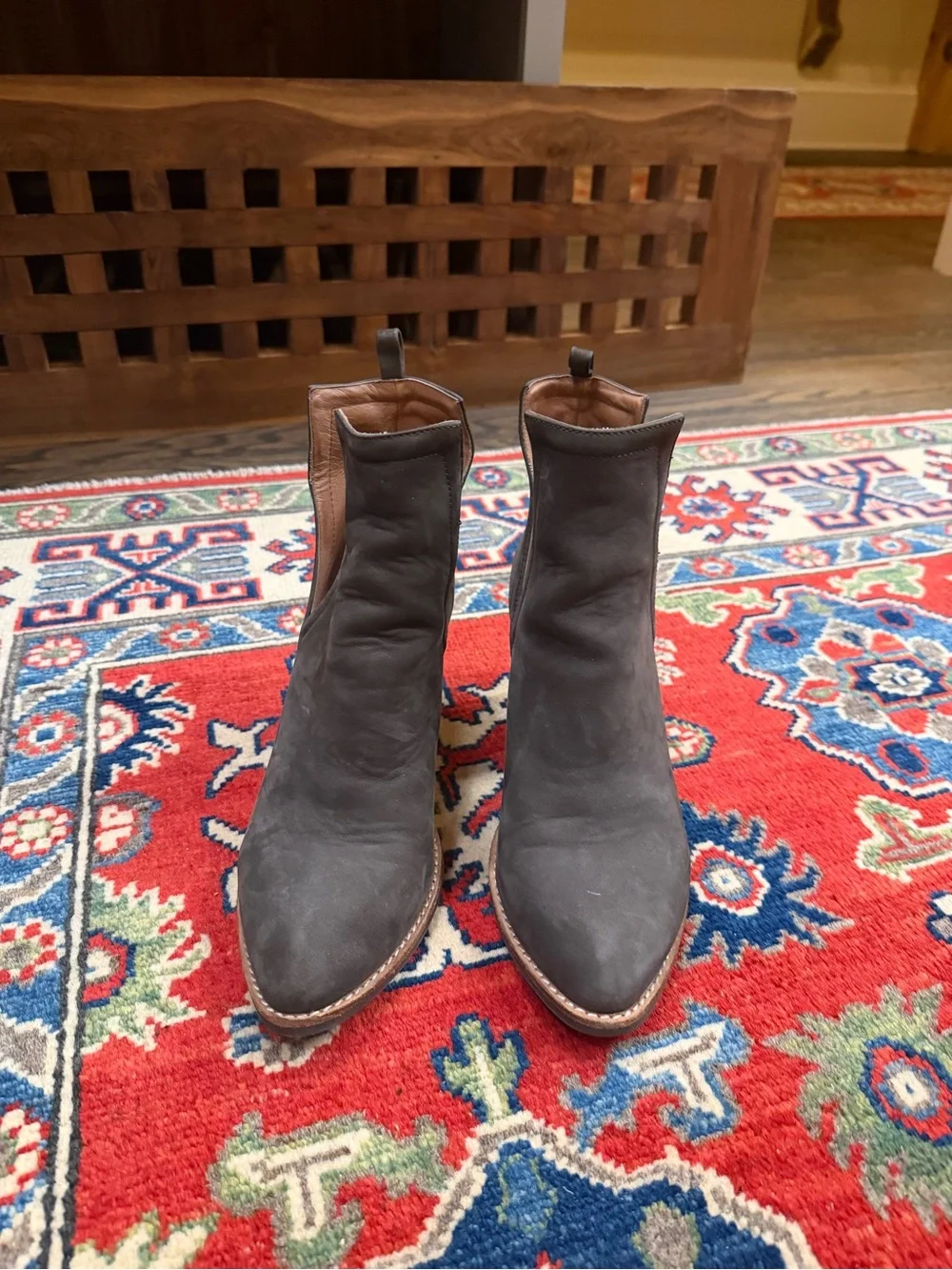 Jeffrey Campbell Charcoal Gray Suede Ankle Booties